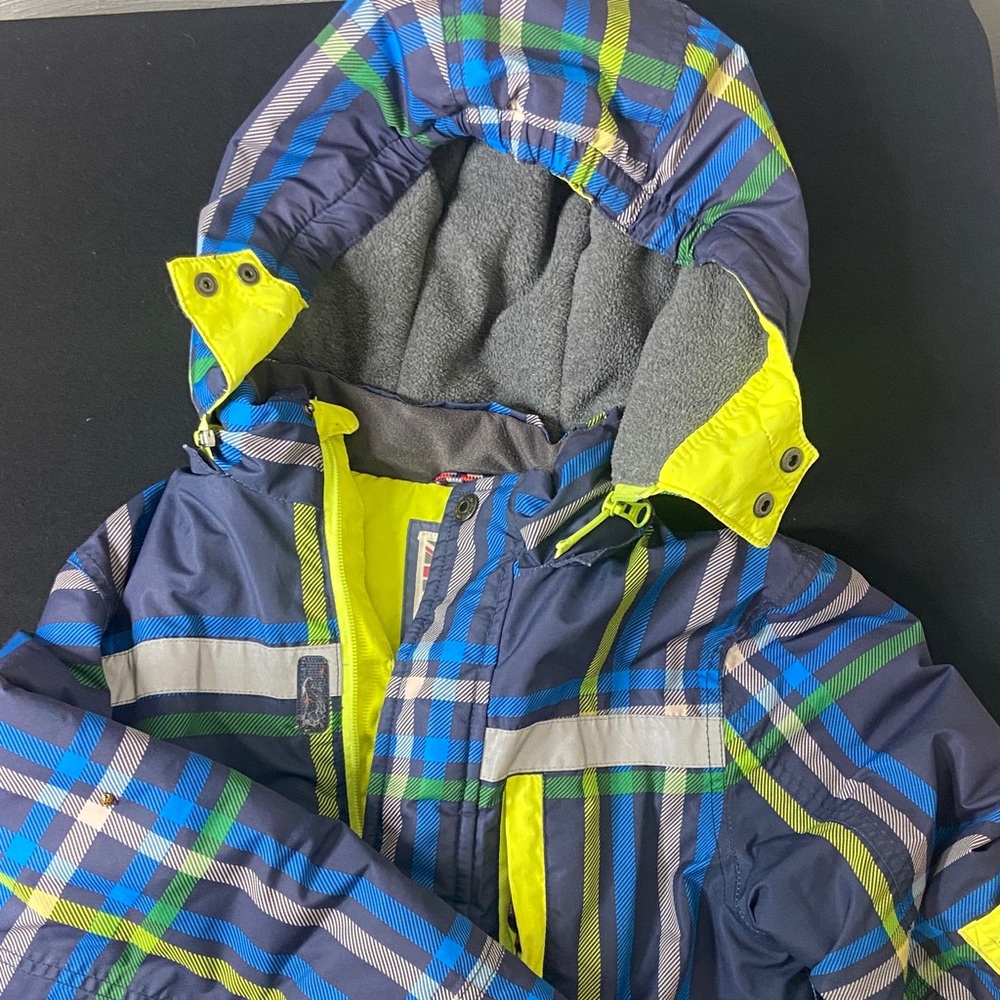 Colorful Plaid Hooded Parka